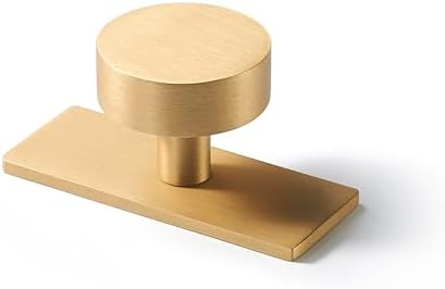 Brass Cabinet Knobs - Modern Brushed Gold Hardware for Dresser Drawer Bedroom Kitchen