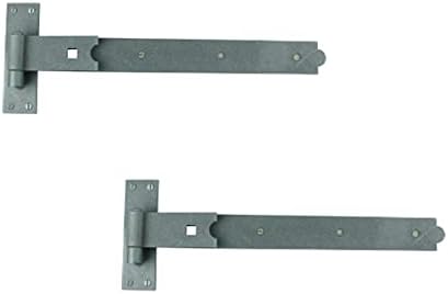 Sturdy Wrought Iron Offset Pintle Hinge with Black Finish