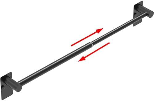 Adjustable Towel Bar 14-25inch 304 Stainless Steel Matte Black