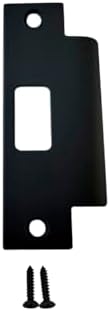 Stainless Steel Lock Strike Plate 4-78 in Deadbolt Replacement Matte Black