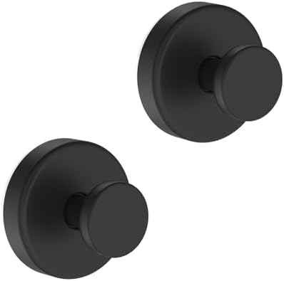 Adorable Suction Cup Shower Hooks for Bathroom Window Glass Towel Robe Looafh Hangers - Durable Black Design