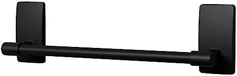 Command Hand Towel Bar Matte Black with Water-Resistant Strips Bathroom Organizations Durable and Easy to Install