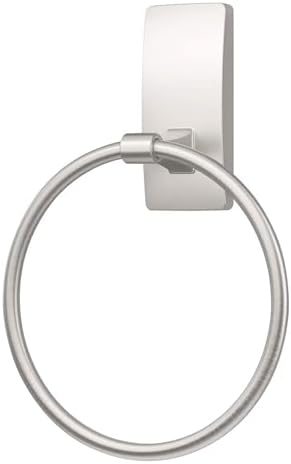 Command Hand Towel Holder Satin Nickel rust-resistant organizer for the bathroom holds up to 5 lbs space-saving design