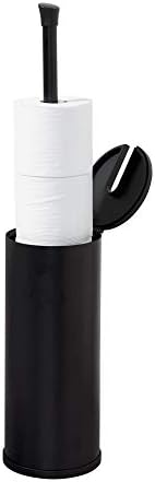 Zenna Home Easy Access Matte Black Toilet Paper Holder