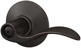 Schlage F40 ACC 716 Door Lever Bed Bath Privacy Lock Aged Bronze
