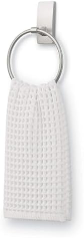 Command Hand Towel Holder Satin Nickel rust-resistant organizer for the bathroom holds up to 5 lbs space-saving design