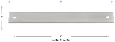 8 Squared Backplate - Satin Nickel