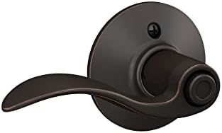 Schlage F40 ACC 716 Door Lever Bed Bath Privacy Lock Aged Bronze