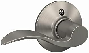 Schlage F10 V ACC 619 Door Lever Passage Lock Satin Nickel