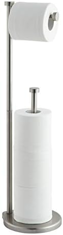 SunnyPoint Free Standing Bathroom Toilet Paper Holder Stand with Reserve Jumbo Roll Capacity