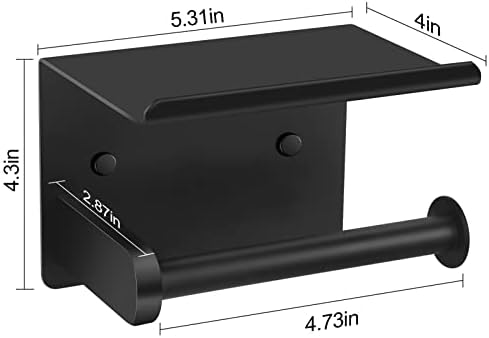 Curated Matte Black Toilet Paper Holder