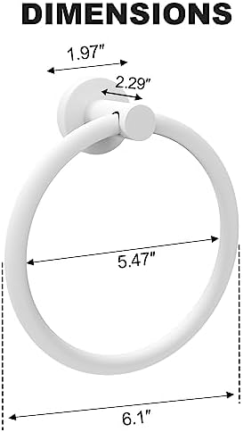 Stainless Steel White Towel Ring for Bathroom