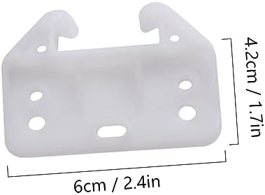 Jojofuny 100pcs White Drawer Track Guide Kit for Cabinet Hardware