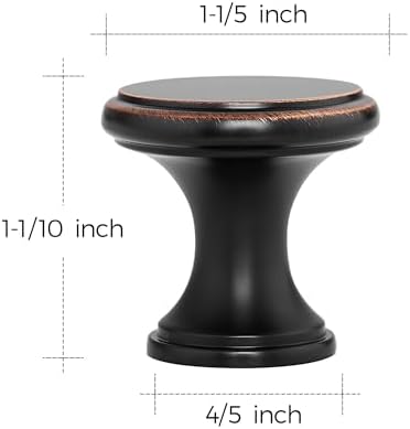 Ravinte Oil Rubbed Bronze Kitchen Cabinet Knobs Set of 10