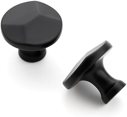 Ravinte 25-Piece Matte Black Round Cabinet Knobs