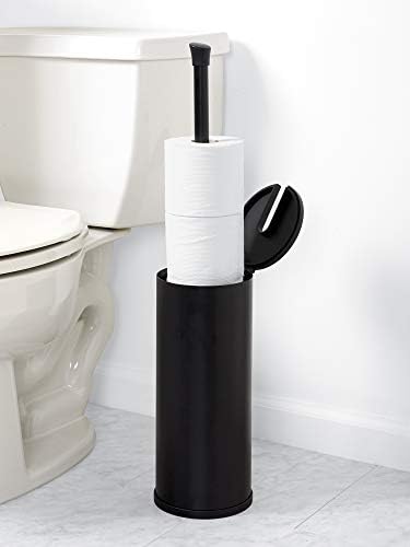 Zenna Home Easy Access Matte Black Toilet Paper Holder