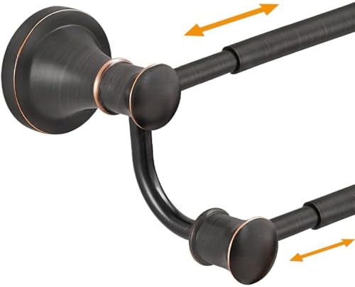 Hoimpro Adjustable Retractable Stainless Steel Towel Bar 15-27 Inches Oil Rubbed Bronze