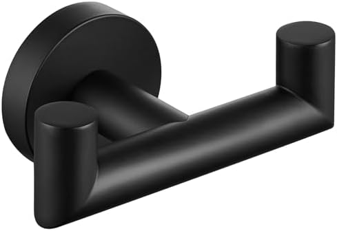 Angle Simple Double Towel Hook Stainless Steel Bathroom Towel Holder
