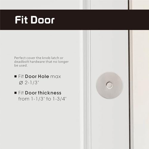 Durable Door Knob Cover with Satin Nickel Finish