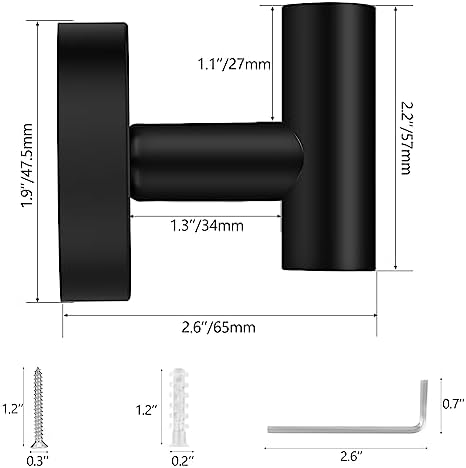 Sturdy Four-Pack of Towel Hooks