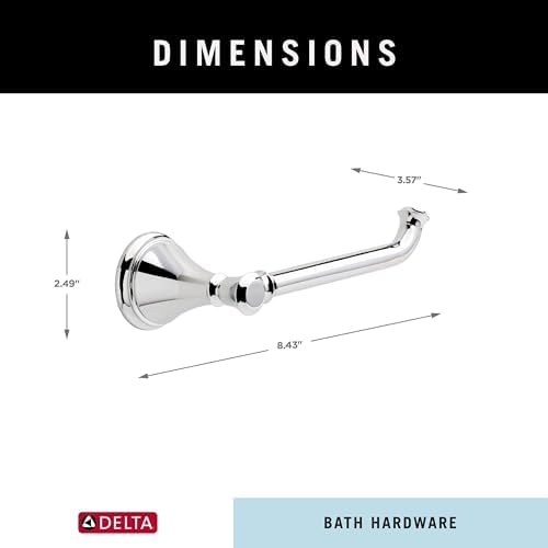 Delta Faucet 79750 Cassidy Toilet Paper Holder Chrome Files Easy Mount