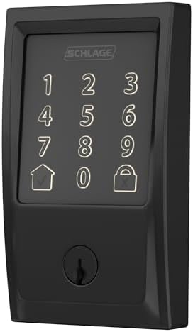 Encode Smart Wi-Fi Smart Deadbolt with Century Trim in Matte Black