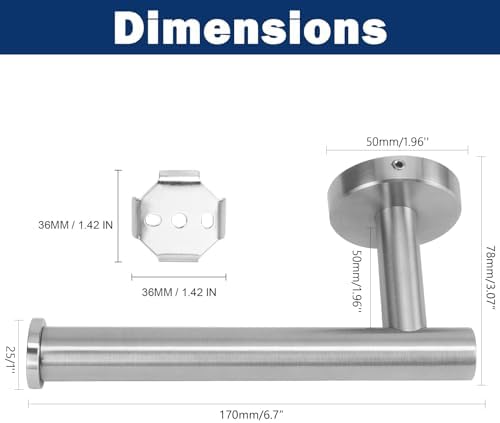 NearMoon Premium Stainless Steel Bath Holder 6-Inch Wall-Mounted Brushed Nickel