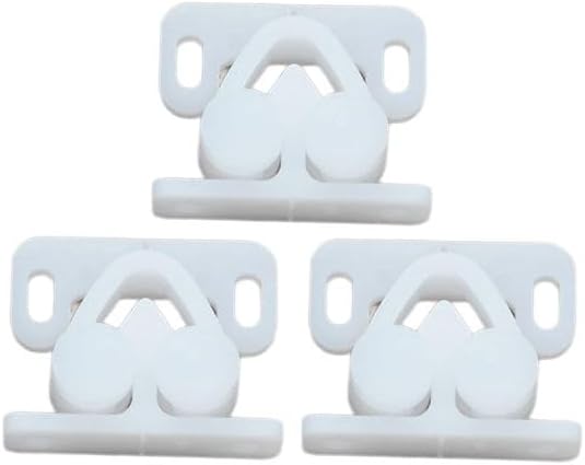 White 3-Piece Marine Boat Door Catch Latches Set for Cabinet Door Protection