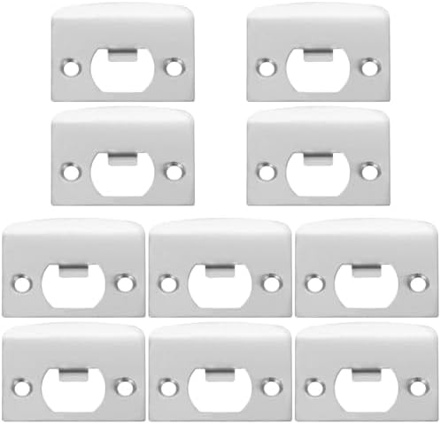 DOITOOL 10-Piece Door Strike Plate Set Stainless Steel Deadbolt Covers