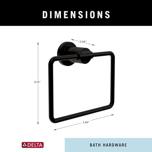 Delta Nicoli Hand Towel Holder - Matte Blackath