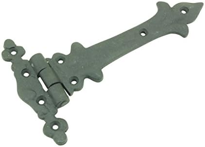 Black Wrought Iron Door Hinges w 7-in Capacity