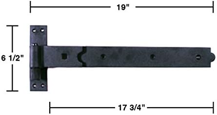 Sturdy Wrought Iron Offset Pintle Hinge with Black Finish