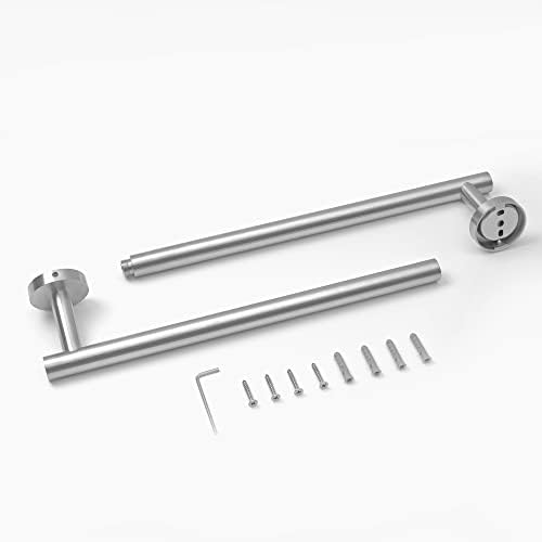 HITSLAM Brushed Nickel 257-Inch Towel Bar - Durable Bathroom Organizer