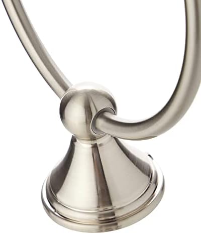 Amazon Basics Satin Nickel Round Towel Ring for Bathroom