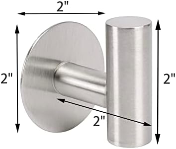 Quick Installation Strong Durable Bath Towel Hook 304 Stainless Steel Self-Adhesive No Drilling 3 Pack