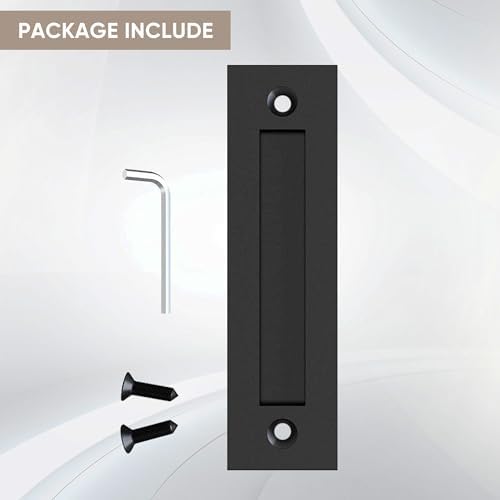 JUBEST 8-35 Finger Flush Pull Door Handle for slid doors Matte Black