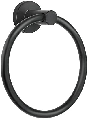 Towel Ring Wall-Mounted Stainless Steel Black