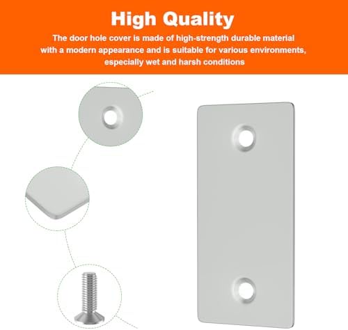 6Pack Door Edge Hole Filler Plate Door struck plate for Deadbolts Durable Replacement Home Security