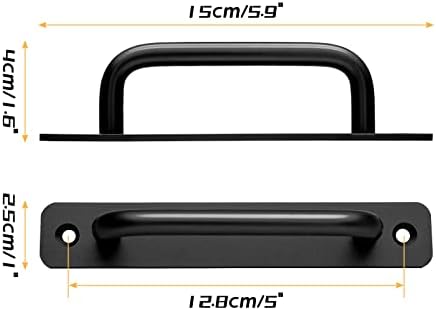 Perfect Quality 2 Pack Aluminum Alloy Barn Door Handle Black