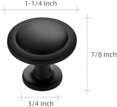 Ravinte Matte Black Kitchen Knobs 30-Pack