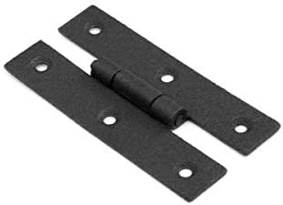 10-Piece Black Wrought Iron Hinged Cabinet Door Hinges