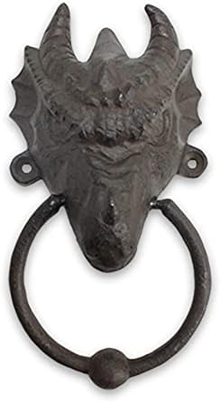 Vintage Dragon Head Door Knocker Set