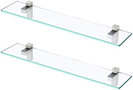 KES Space-Saving Tempered Glass Shelves for Bathroom