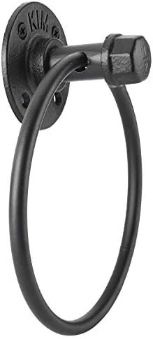 HighFree Industrial Pipe Towel Rack Black Retro Design