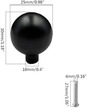 4-Piece Round Ball Cabinet Knobs