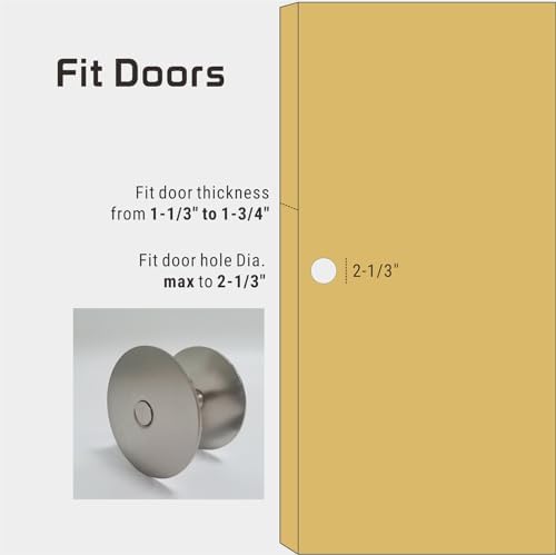 Durable Door Knob Cover with Satin Nickel Finish