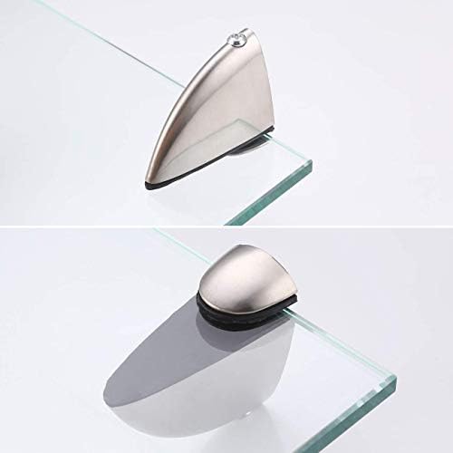 Kes Bathroom Glass Shelf Extra Thick Tempered Glass Organizer Shelf for Kids Safe Durable
