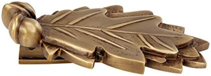 Antique Brass Oak Leaf Front Door Knockers with Mounting Hardware - Heavy Duty Door Hardware