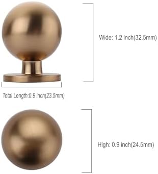Asidrama 10-Pack Champagne Bronze Kitchen Cabinet Knobs