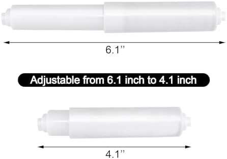 Two-Piece Plastic Toilet Paper Holder Spring Mechanism White